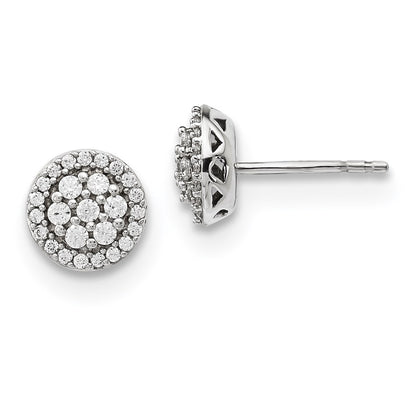 14k White Gold Real Diamond Earrings