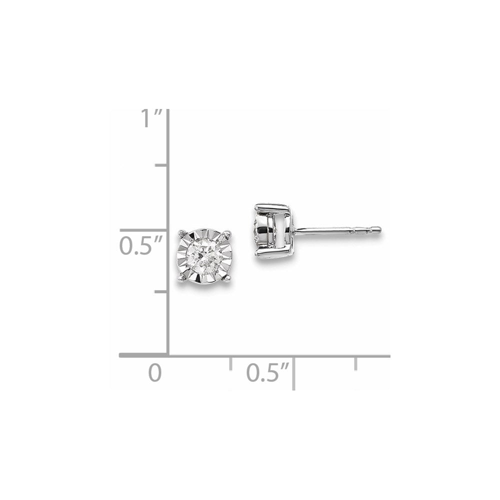 14k White Gold Real Diamond Earrings
