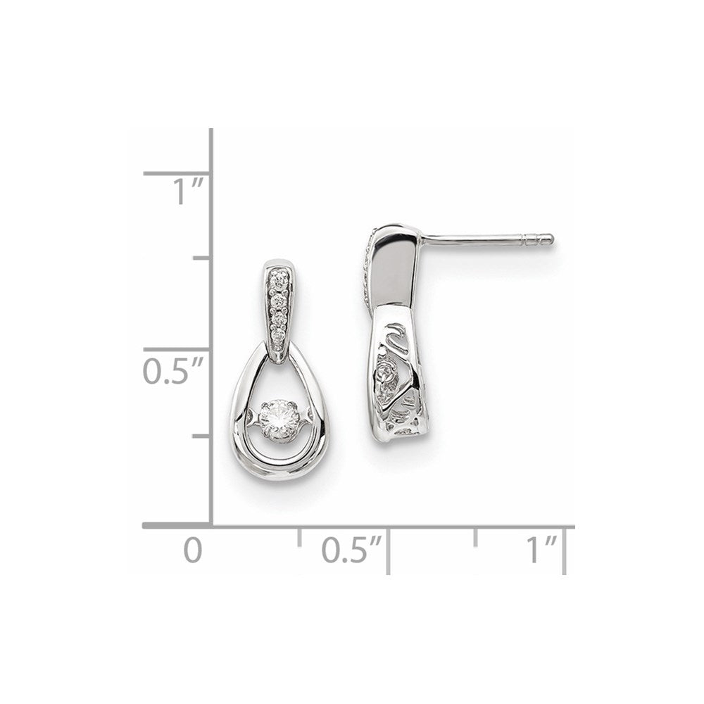 14k White Gold Vibrant Real Diamond Earrings