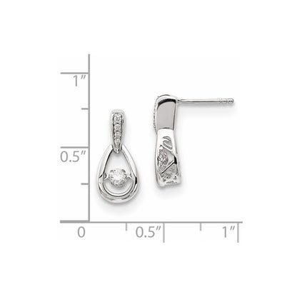 14k White Gold Vibrant Real Diamond Earrings