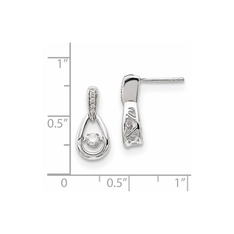 14k White Gold Vibrant Real Diamond Earrings