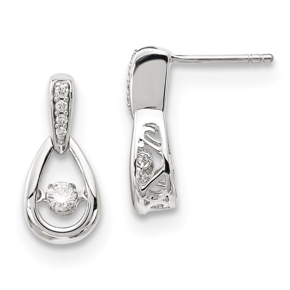 14k White Gold Vibrant Real Diamond Earrings
