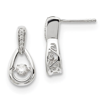 14k White Gold Vibrant Real Diamond Earrings