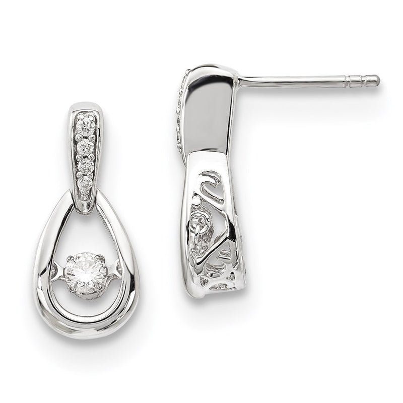 14k White Gold Vibrant Real Diamond Earrings