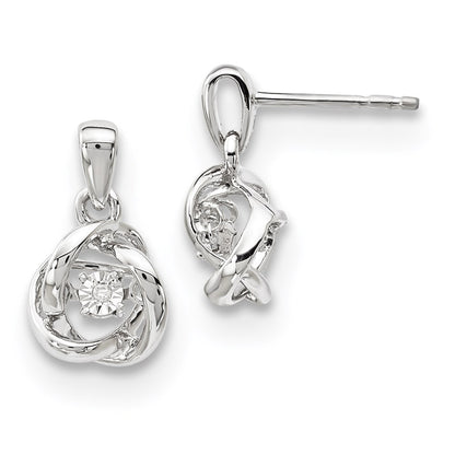 14k White Gold Vibrant Real Diamond Earrings