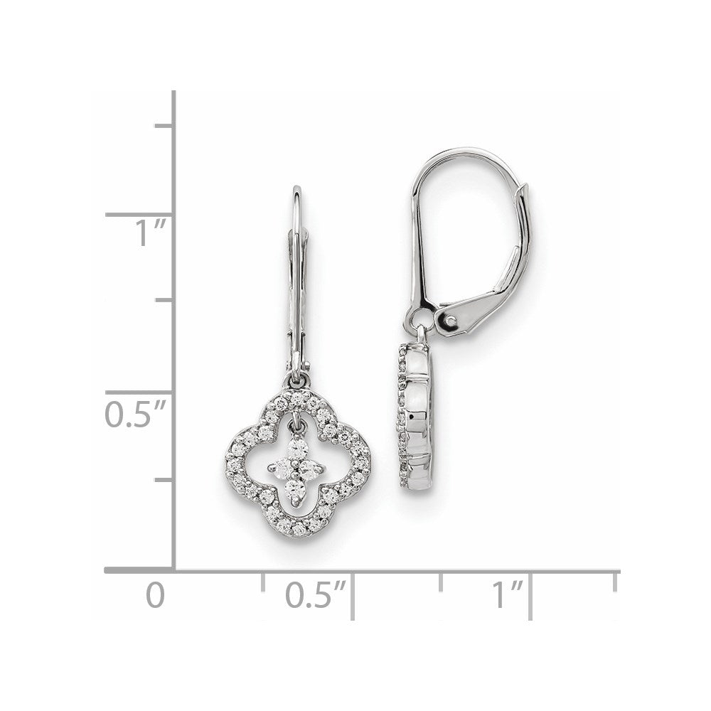 14k White Gold Real Diamond Earrings