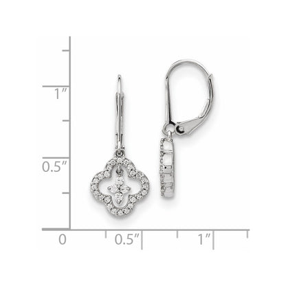 14k White Gold Real Diamond Earrings