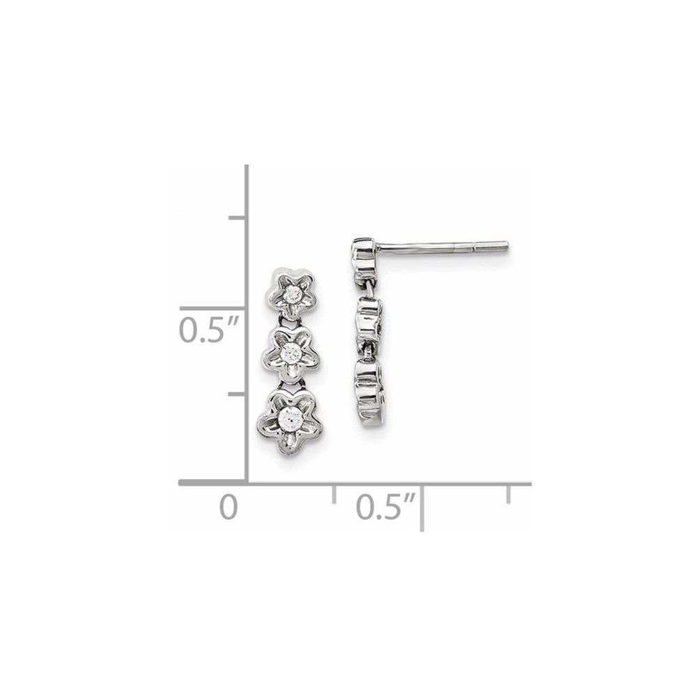 14k White Gold Real Diamond Earrings