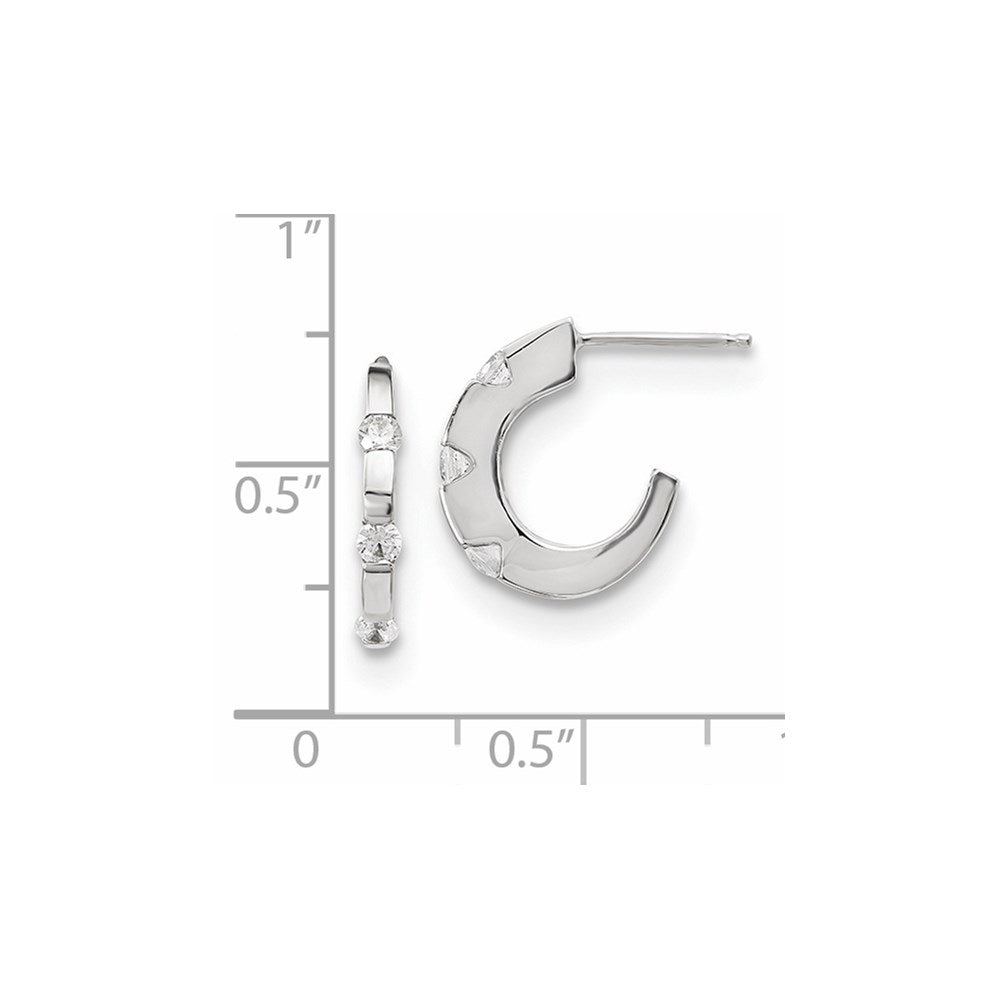 14k White Gold Real Diamond Earrings