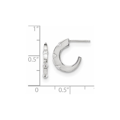 14k White Gold Real Diamond Earrings