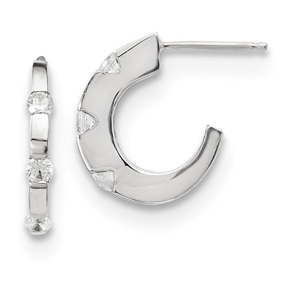 14k White Gold Real Diamond Earrings