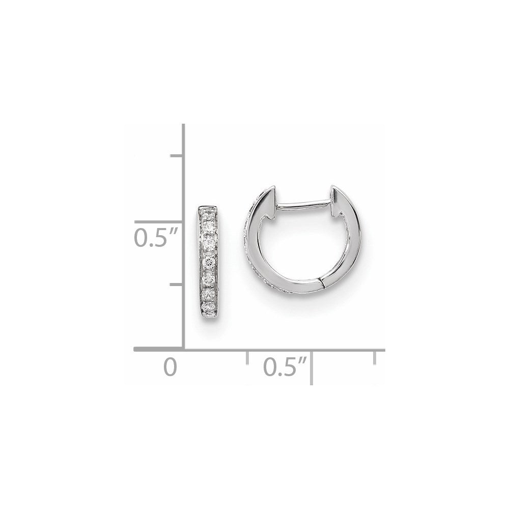 14k White Gold Real Diamond Earrings
