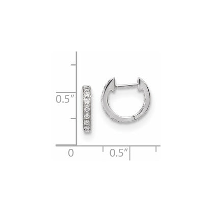 14k White Gold Real Diamond Earrings