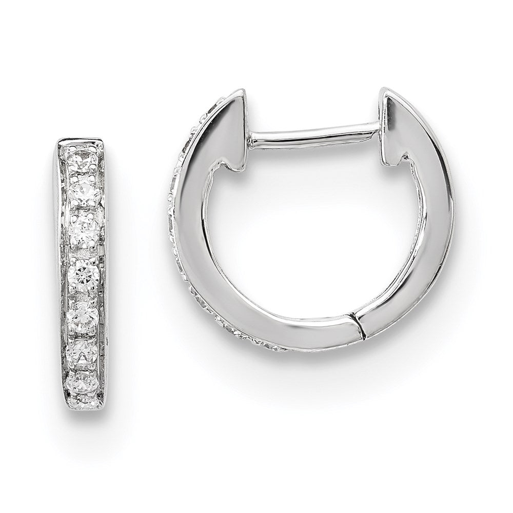 14k White Gold Real Diamond Earrings