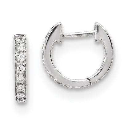 14k White Gold Real Diamond Earrings