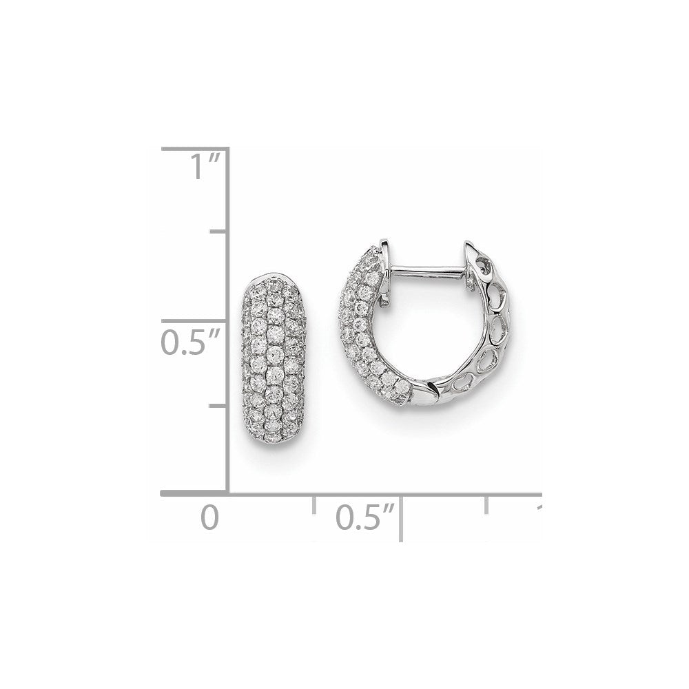 14k White Gold Real Diamond Earrings
