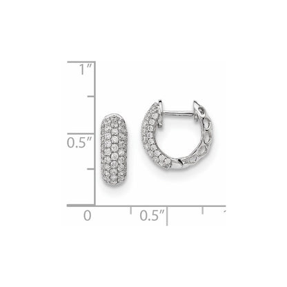 14k White Gold Real Diamond Earrings