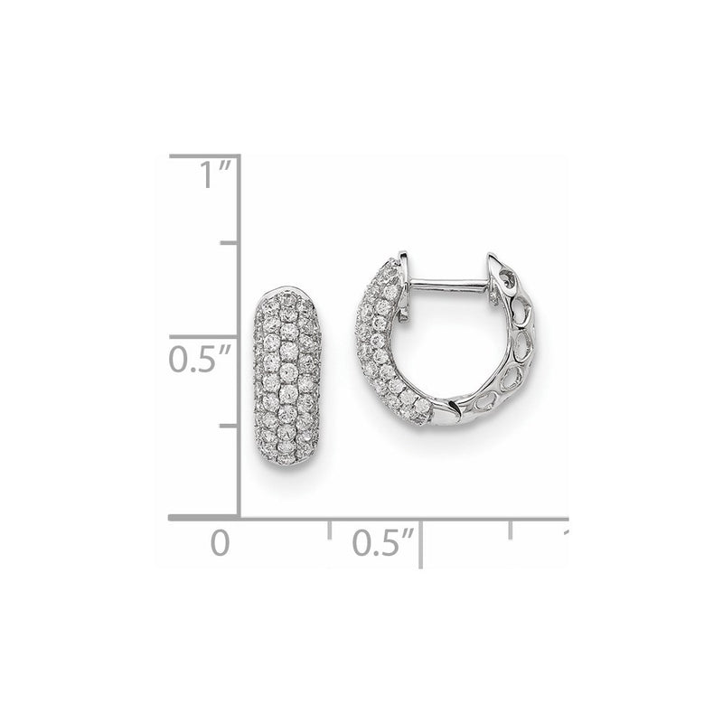 14k White Gold Real Diamond Earrings