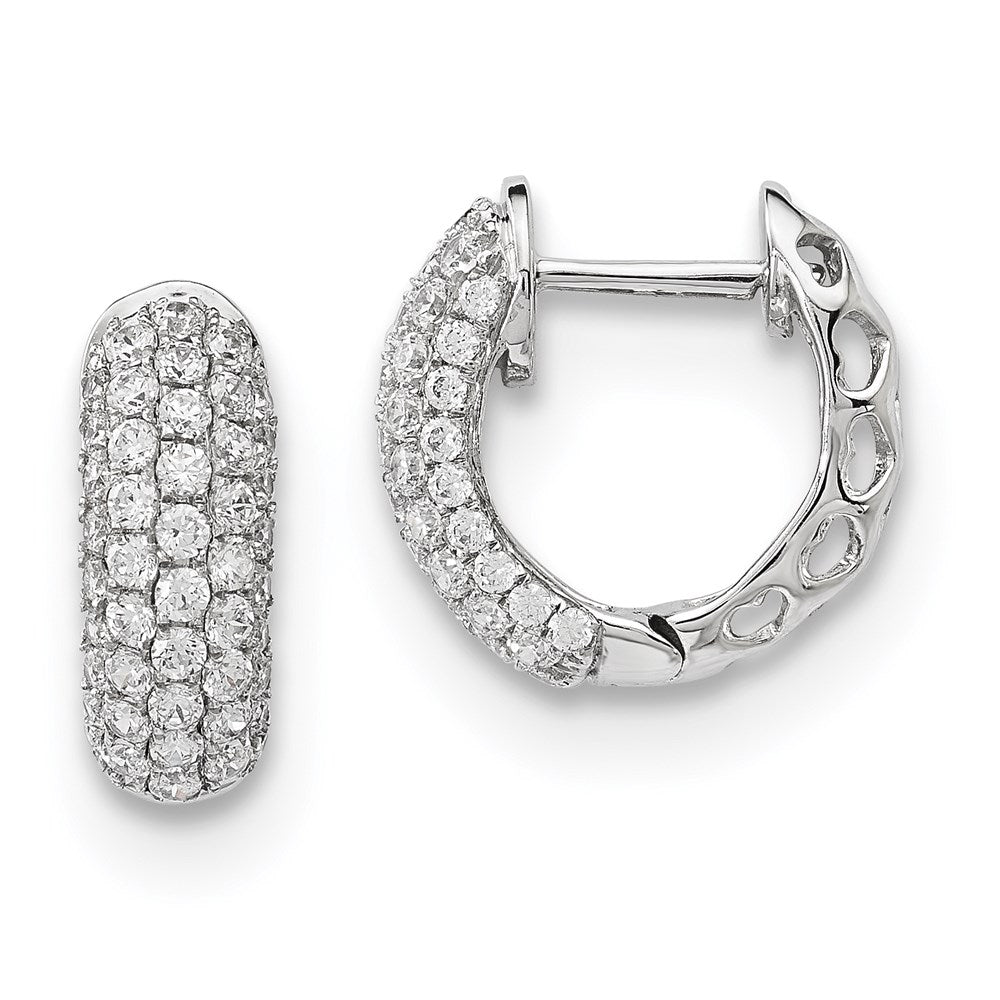 14k White Gold Real Diamond Earrings