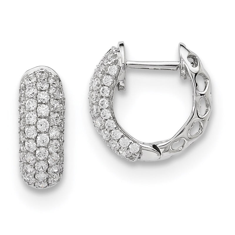 14k White Gold Real Diamond Earrings