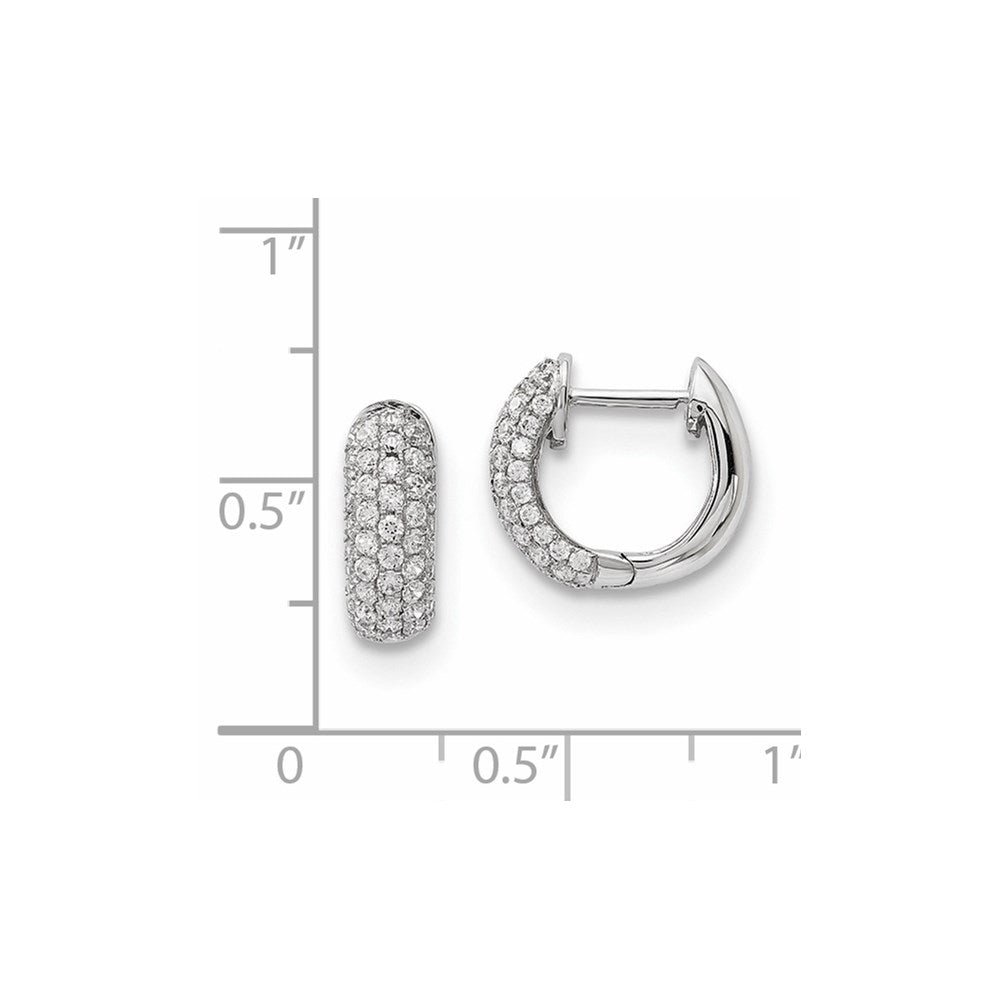 14k White Gold Real Diamond Earrings