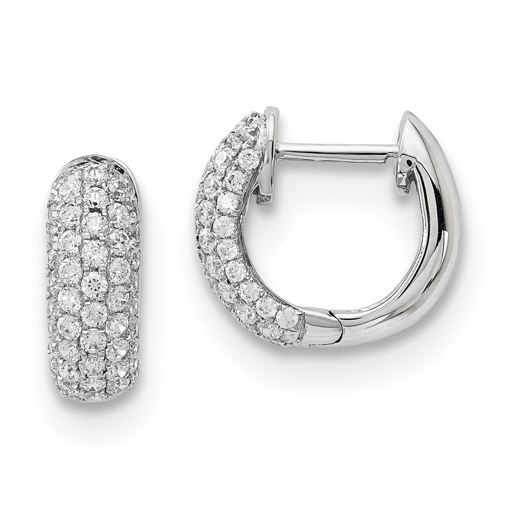 14k White Gold Real Diamond Earrings