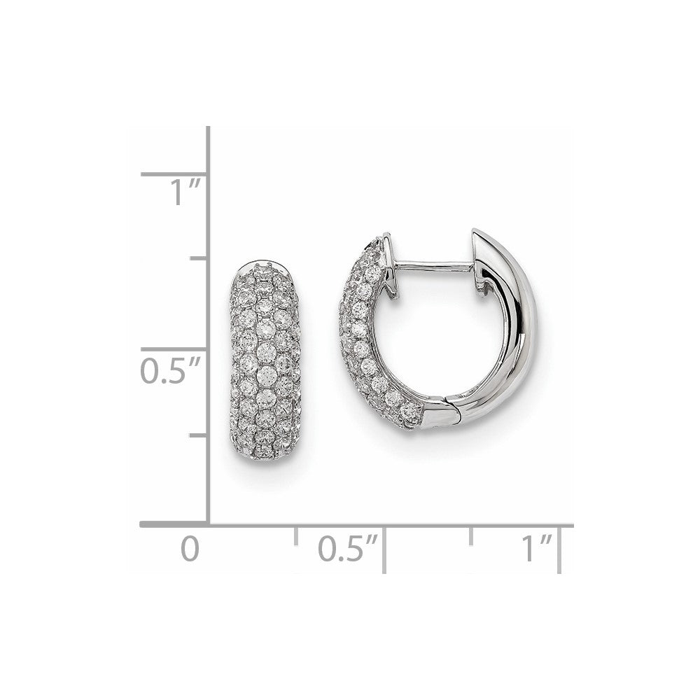 14k White Gold Real Diamond Earrings