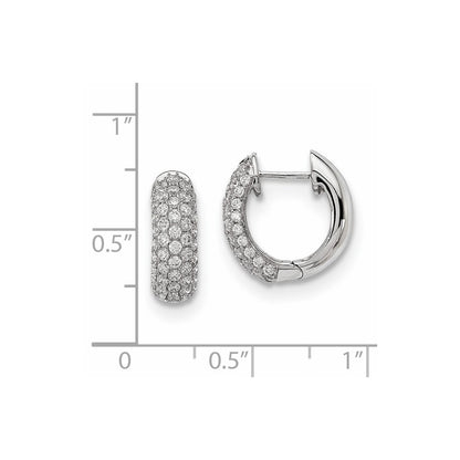 14k White Gold Real Diamond Earrings