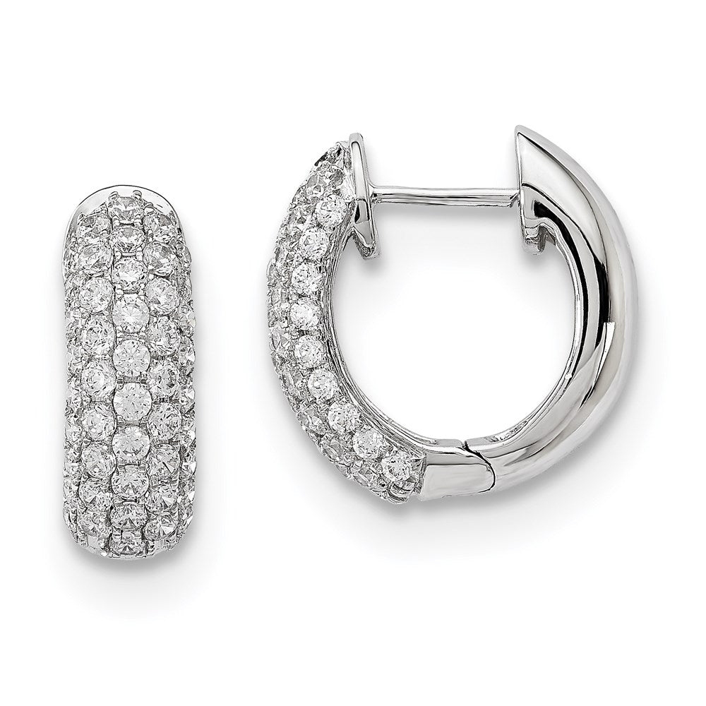 14k White Gold Real Diamond Earrings