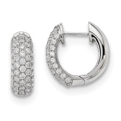 14k White Gold Real Diamond Earrings