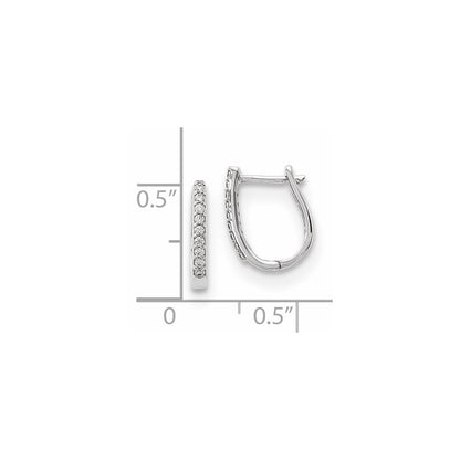 14k White Gold Real Diamond Earrings