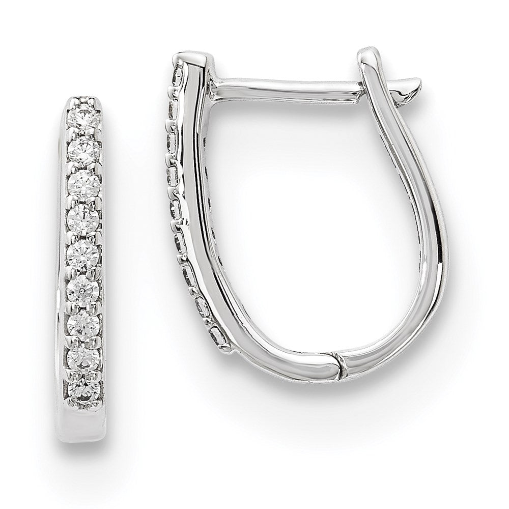 14k White Gold Real Diamond Earrings