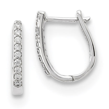 14k White Gold Real Diamond Earrings