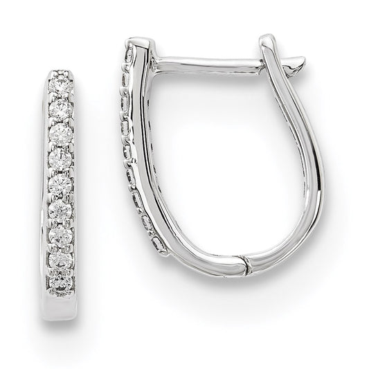 14k White Gold Real Diamond Earrings