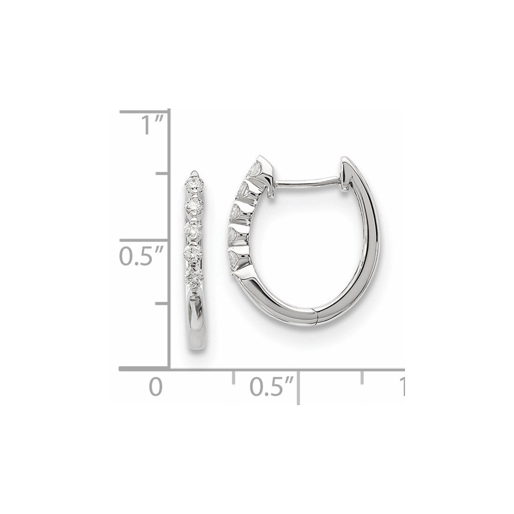 14k White Gold Real Diamond Earrings