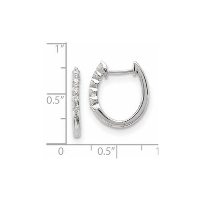14k White Gold Real Diamond Earrings