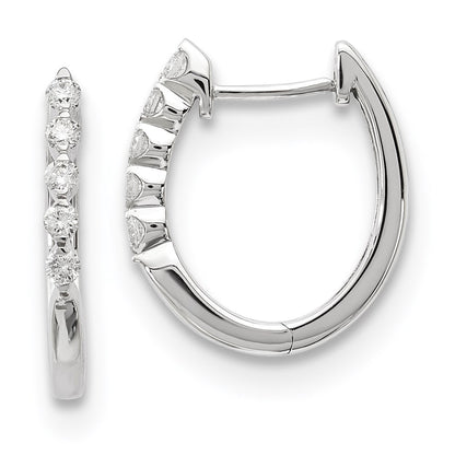 14k White Gold Real Diamond Earrings