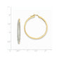14k Yellow Gold AA Quality Completed Real Diamond In/Out Hoop Earrings