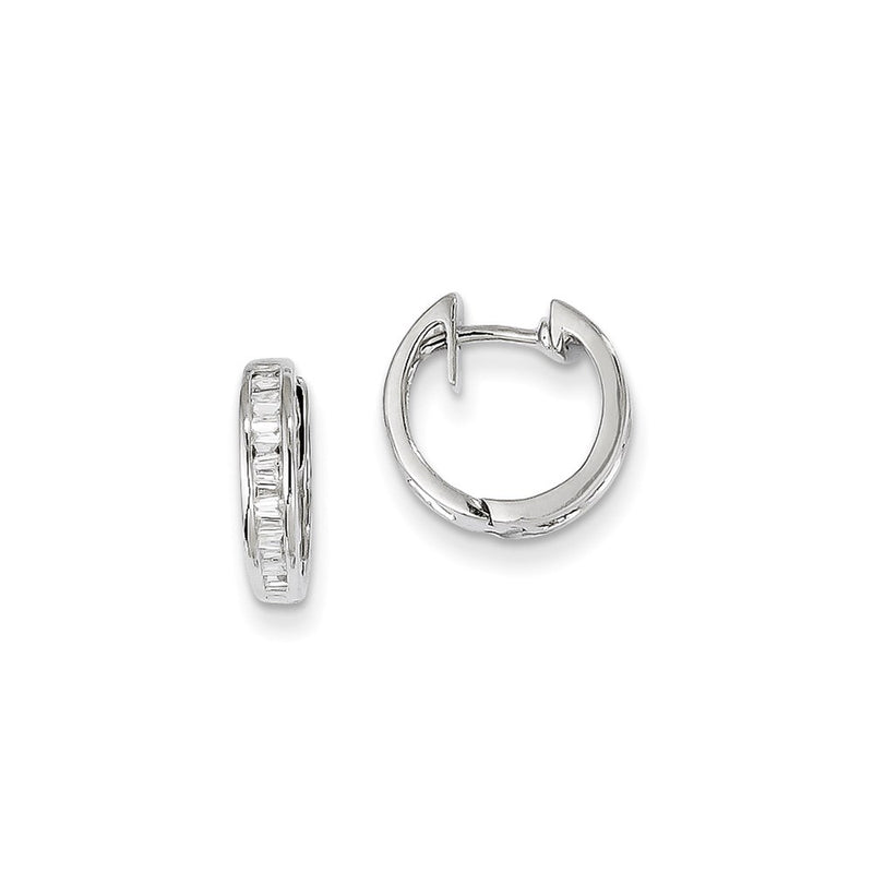 14k White Gold AA Real Diamond Earrings