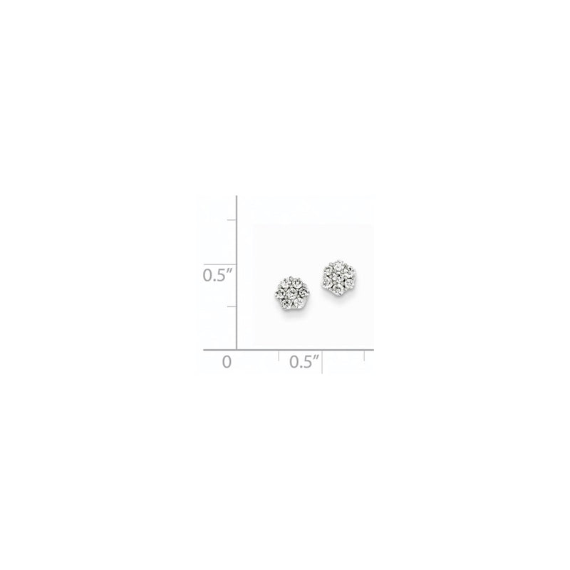 14k White Gold AA Real Diamond Vintage Earrings