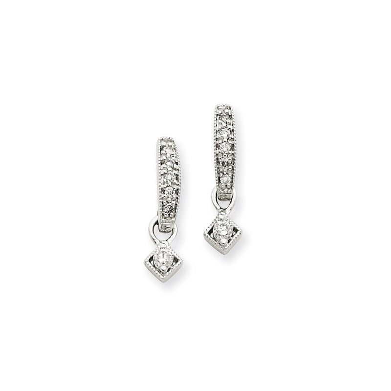14k WG Dia Earrings