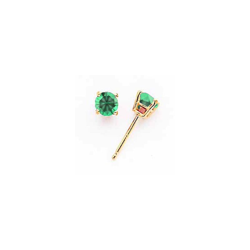 14k Yellow Gold 4mm Mount St. Helens Earrings