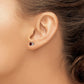 14k White Gold 4mm Garnet Earrings