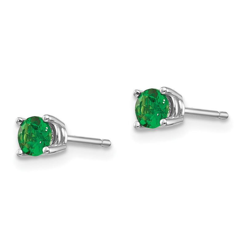 14k White Gold Tsavorite Earrings