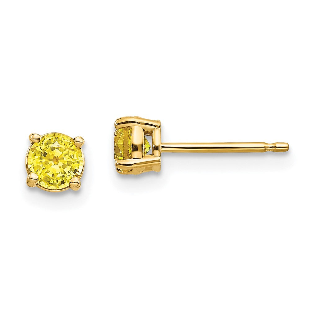 14k Yellow Gold Yellow Sapphire Earrings