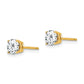 14k Yellow Gold 5mm Cubic Zirconia Earrings