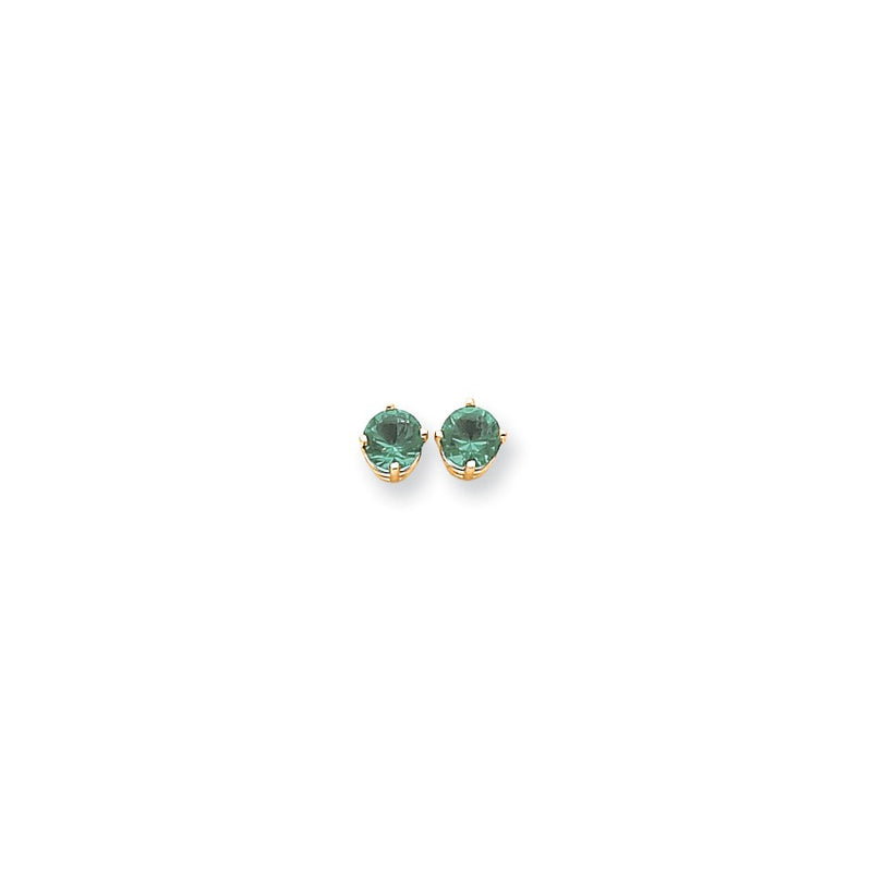 14k Yellow Gold 6mm Mount St. Helens Earrings