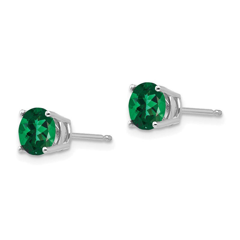14k Yellow Gold Mount St. Helens Round Stud Earrings