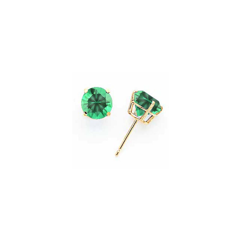 14k Yellow Gold 7mm Mount St. Helens Earrings