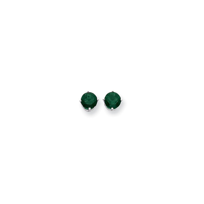 14k White Gold 7mm Mount St. Helens Earrings